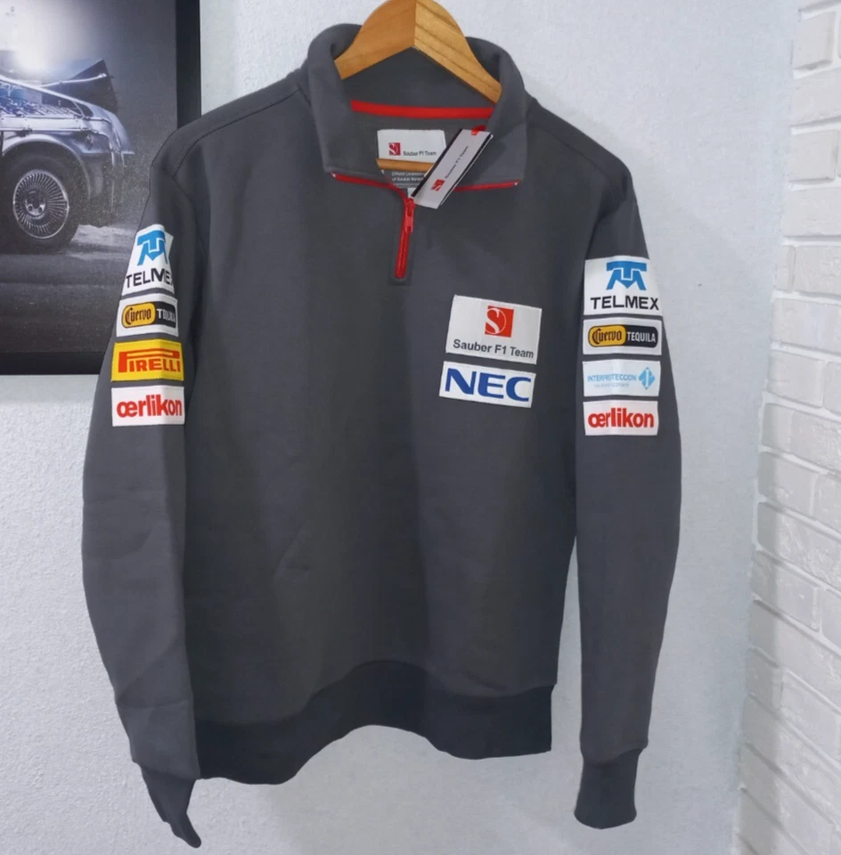 SAUBER F1 Red Bull Racing Sponsor Sweater Sweatshirt Size S Grey tags PIRELLI - Image 1 of 4