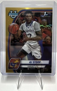AJ STORR 2024-25 BOWMAN CHROME U 1ST GOLD REFRACTOR #D41/50 KANSAS - Picture 1 of 3