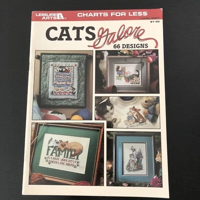 Cats Galore ~ Leisure Arts Leaflet 2821 - 66  Cross Stitch Designs  - Image 1 of 4