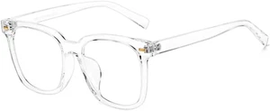 QISANKEE Blue Light Blocking Glasses for Woman/Men, Fashion Square Fake Eyeglass - Picture 1 of 12
