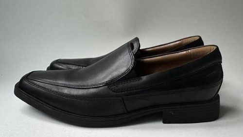 Mocassini slip on Clarks Collection Tilden da uomo in pelle nera taglia 9 M M04
