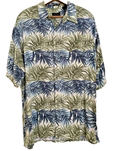 Van Heusen Sz XL Men’s Shirt Hawaiian style Palm leaves - Picture 1 of 3
