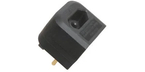 BLACK BCA FUSED EUROPEAN CONVERTER PLUG 3A CONVERTS 2 PIN EURO TO 3 PIN UK - Picture 1 of 2