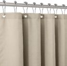 Shower Curtain for Bathroom with Metal Hooks Linen Fabric Shower Curtain Heav...