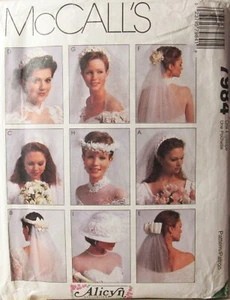 VTG McCalls 7984 Alicyn Exclusives BRIDAL VEILS Headpiece Millinery Pattern UC - Picture 1 of 2