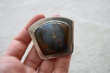 Sterling Agate Bolo Slide Silver Natural Stone Cabachon Western Southwestern