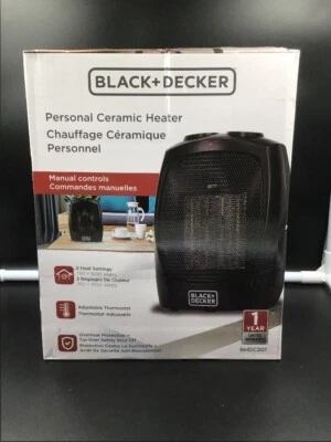 Nuevo calentador de cerámica MIG BLACK+DECKER 1500W 2023 - negro (BHDC201) Foto 1 de 2