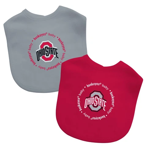 Ohio State Buckeyes Baby Bibs 2-Pack Cover