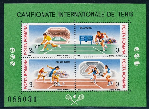 Romania - International Tennis Championships MNH Sheet (1988) Cover