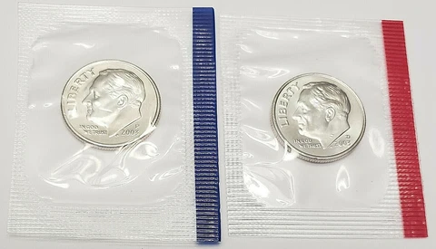 2003 P & D Roosevelt Dime Set (2 Coins)    *MINT CELLO*   **FREE SHIPPING** Cover