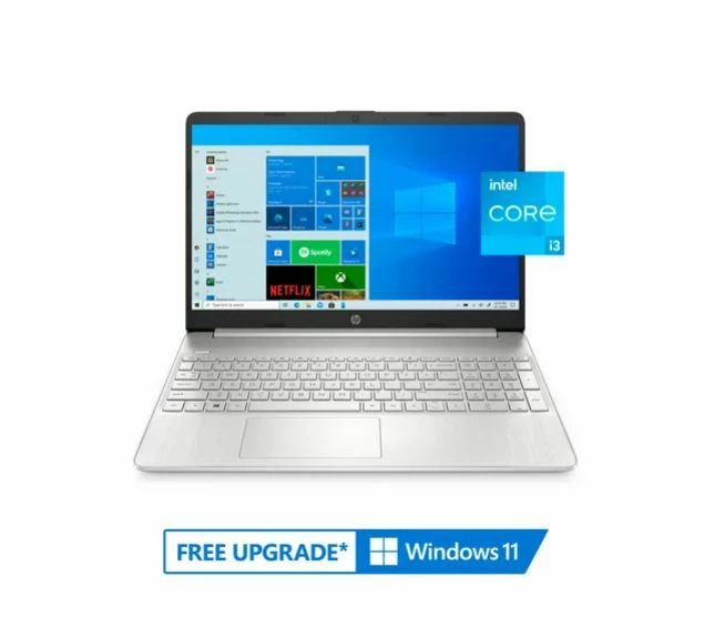 HP 15.6" Laptop Intel Core i3-1115G4 8GB RAM 256GB SSD Windows 10 Home Silver - Image 1 of 4