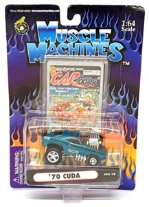 Muscle Machines 1/64 Scale 71171 C02-18 - 1970 Plymouth Cuda - Green - Picture 1 of 5