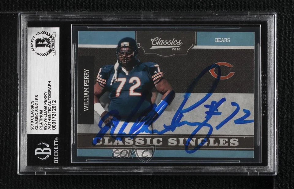 BAS 2010 Classics Classic Singles Platinum /25 William Perry #25 BGS Authentic - Image 1 of 2