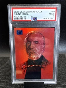 2024 Topps Chrome Star Wars Galaxy Blue Refractor #60 Count Dooku 116/150 PSA 9 - Picture 1 of 3