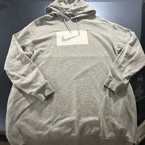 Nike Hoodie Sweatshirt Women’s Size XL Gray Long Sleeve Tall Fit Cotton Blend - Picture 1 of 6