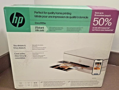 🖨️ HP Envy 6155e Wireless All-in-One Color Printer Scanner Copier – Instant Ink - Image 1 of 3