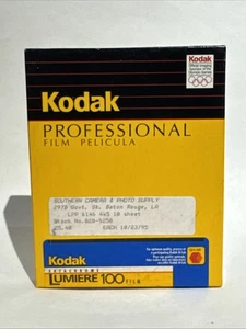 Sealed Kodak Professional Ektachrome Lumiere 100 Film 10 Sheets 4x5 Expired 1997 - Picture 1 of 8