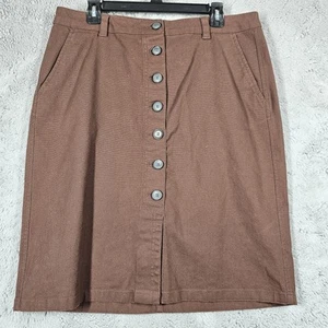 Pendleton Woolen Mills braun 7 Knöpfe Bleistiftrock Größe 16 Taschen - Bild 1 von 16