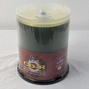 K Hypermedia CD-R Recordable 80Min/700MB Multi Speed 52X Spindle Of 100 Disks - Picture 1 of 8
