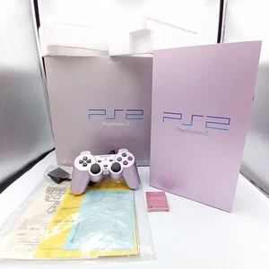 PS2 PlayStation 2 Console Sakura Pink SCPH-50000 Boxed & Controller Japanese - Picture 1 of 24