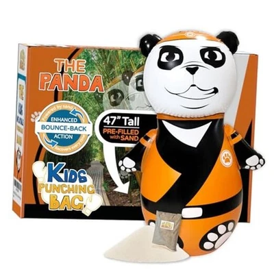  Animal - Saco de Boxeo Niños | Panda Negro/Blanco/Naranja | Precargado de Arena Foto 1 de 4