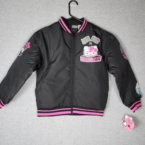 Hello Kitty and Friends Mädchen Bomberjacke Große 10/12 schwarz pink neu mit Etikett  - Bild 1 von 12