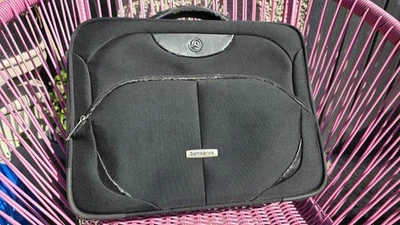 Samsonite x Mercedes Laptop Bag Business Travel Multi-Compartment Office Black - Image 1 of 4