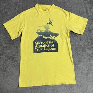 Vintage 70s Wreck Diving Shirt S Micronesia Aquatics of Truk Lagoon WW2 Ships - Bild 1 von 6