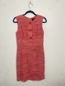 Paule KA 40 Uk 10 Pink Boucher Pencil Dress Work Office Career - Picture 1 of 7