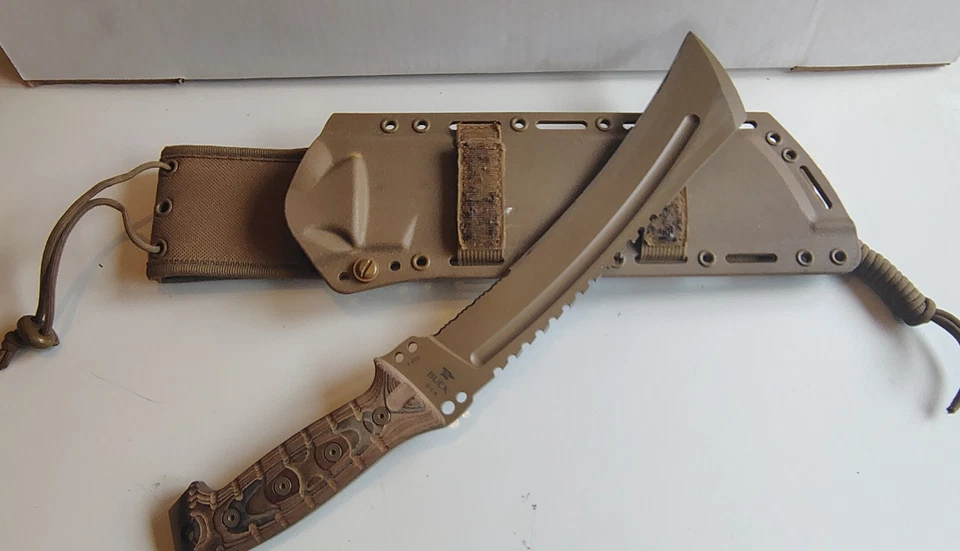 Cuchillo de supervivencia Buck Talon 808 hoja fija - 5160 acero - Coyote bronceado Cerakote Foto 1 de 4