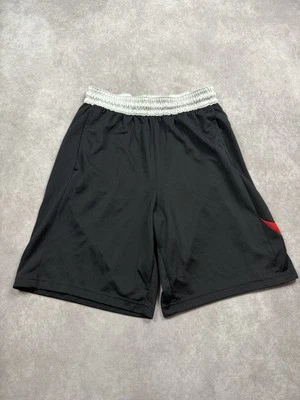 Nike Dri-Fit Athletic Shorts Black Red Medium Polyester Drawstring Pockets Mens - Image 1 of 4