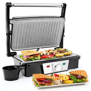 180° Fold-Out Health Grill Panini Press Machine Electric Sandwich Toaster Maker - Picture 1 of 14