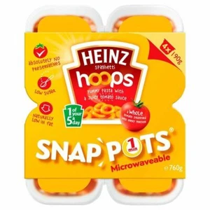 Heinz Hoops Snap Pots 4 x 190g - Pack of 2 - Picture 1 of 1