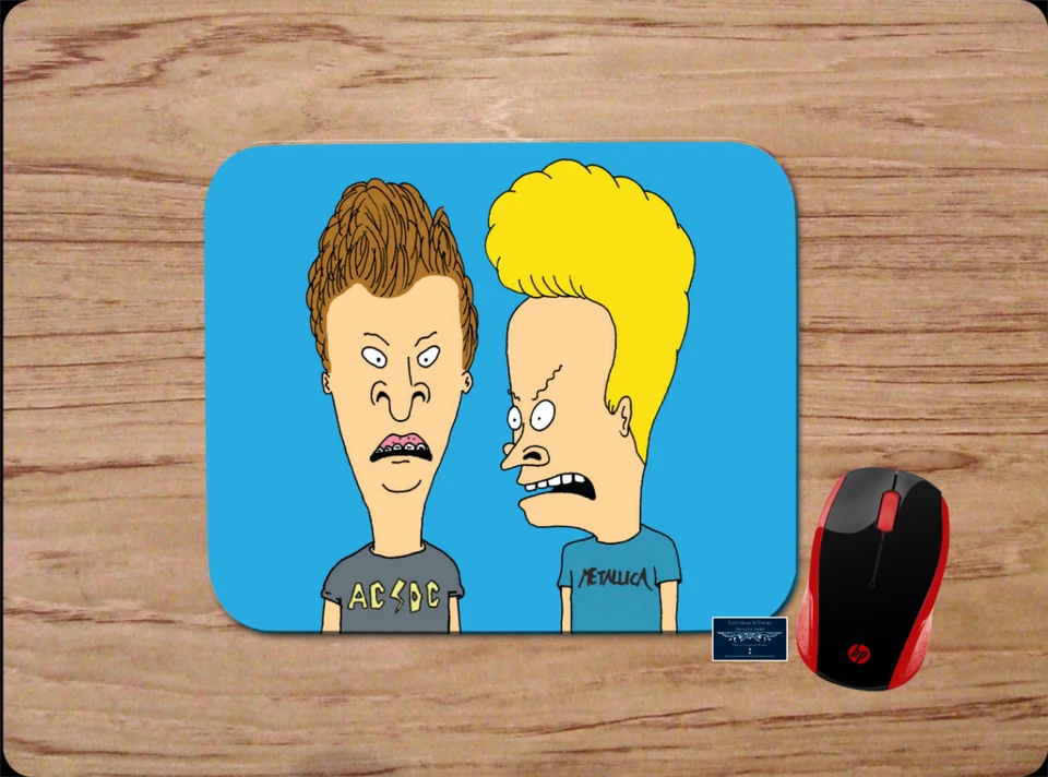 BEAVIS & BUTTHEAD CUSTOM BLUE NEOPRENE MOUSE PAD HOME OFFICE GIFT PC LAPTOP D2 - Image 1 of 1