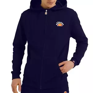 ellesse Mens Skova Full Zip Classic Fit Hoodie - Navy - Picture 1 of 4