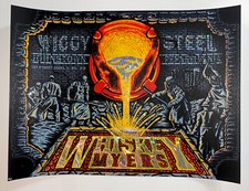 Whiskey Myers Poster Johnstown PA 23 Official Metallic Swirl Silkscreen #’d X/73