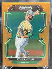 2022 Panini Prizm Draft Picks Dylan Lesko #PDP15 Orange Prizm /50 Padres