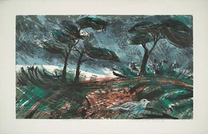 Serigrafía Howard Bradford Xrare Vintage 1964 S&N Edición Limitada 27/75 Monterey Winds - Imagen 1 de 1