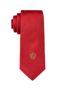 Lauren Ralph Lauren Boys Solid Crest Tie Red - Picture 1 of 3