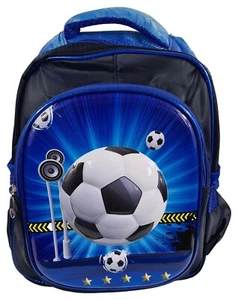 Kinder Rucksack Fussball 3D - Schulrucksack Schultasche Fußball Sport Backpack - Bild 1 von 4