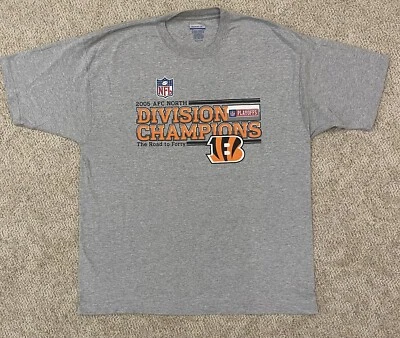 VTG Cincinnati Bengals T-Shirt XL  2005 AFC North Division Champs NFL Tee - Image 1 of 4