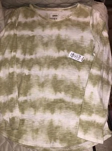 Sonoma The Everyday Langarmshirt ~ beige/grün ~ Größe M ~ Neu - Bild 1 von 2