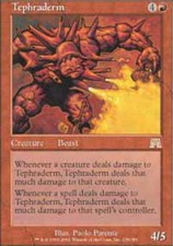 MTG-1x-Damaged, English-Tephraderm - Foil-Onslaught