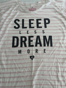 Victoria Secret Pink Night Gown size medium med Pink White Super Soft - Picture 1 of 3