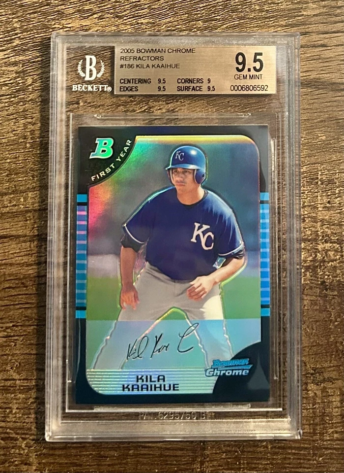 2005 Bowman Chrome Refractor #186 Kila Kaaihue RC BGS 9.5 Gem Mint 💎 - Image 1 of 1