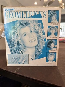 Vintage 1989 Conair Styling Geometricks 5 In 1 Attachments Zig Zag Curls Curls - Picture 1 of 8