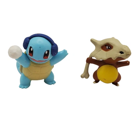 Jazwares Pokemon Battle Action Figures Cubone & Holiday Squirtle 1.5" Cover