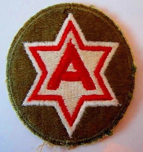 Parche de hombro vintage original de la Segunda Guerra Mundial del ejército de Estados Unidos sexto militar de la Segunda Guerra Mundial ovalado - Imagen 1 de 2