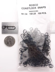 Rosco 861 Coastlock Snaps 150 lb. Test Black R34COG3BL (qty: 100pk) [RB20] - Picture 1 of 3