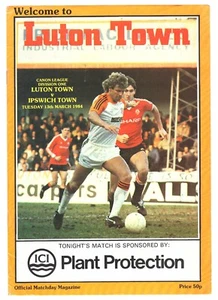 Luton Town v Ipswich Town 1983-1984 Division One 13/03/1984 - Picture 1 of 1